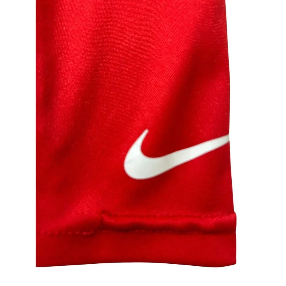 Nike University Red Baseball Logo Toddler Boy 2T Dri-Fit Long Sleeve Tee Shirt.